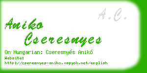 aniko cseresnyes business card